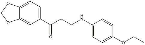 1-(1,3-benzodioxol-5-yl)-3-(4-ethoxyanilino)-1-propanone Structure