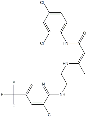 3-[(2-{[3-chloro-5-(trifluoromethyl)-2-pyridinyl]amino}ethyl)amino]-N-(2,4-dichlorophenyl)-2-butenamide