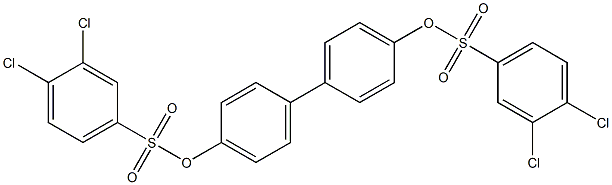 4'-{[(3,4-dichlorophenyl)sulfonyl]oxy}[1,1'-biphenyl]-4-yl 3,4-dichlorobenzenesulfonate,,结构式