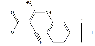 methyl (Z)-2-cyano-3-hydroxy-3-[3-(trifluoromethyl)anilino]-2-propenoate Struktur