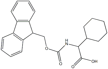 2-cyclohexyl-2-{[(9H-fluoren-9-ylmethoxy)carbonyl]amino}acetic acid,,结构式