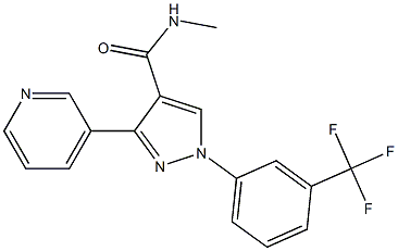 N-methyl-3-(3-pyridinyl)-1-[3-(trifluoromethyl)phenyl]-1H-pyrazole-4-carboxamide Structure