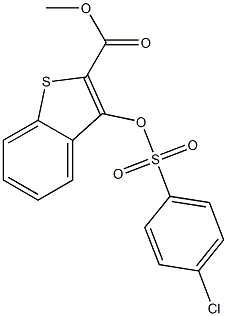 methyl 3-{[(4-chlorophenyl)sulfonyl]oxy}benzo[b]thiophene-2-carboxylate Structure