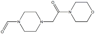 4-(2-morpholino-2-oxoethyl)tetrahydro-1(2H)-pyrazinecarbaldehyde,,结构式