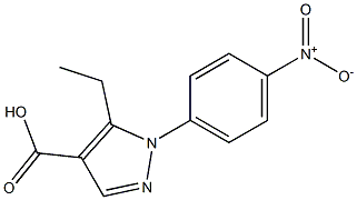 5-ethyl-1-(4-nitrophenyl)-1H-pyrazole-4-carboxylic acid Structure