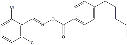 1,3-dichloro-2-({[(4-pentylbenzoyl)oxy]imino}methyl)benzene Structure