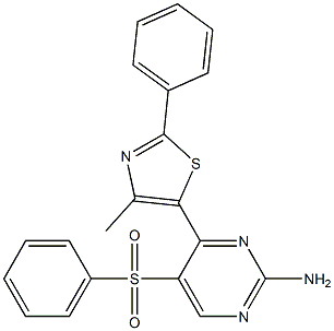 4-(4-methyl-2-phenyl-1,3-thiazol-5-yl)-5-(phenylsulfonyl)-2-pyrimidinamine