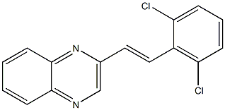 2-(2,6-dichlorostyryl)quinoxaline 化学構造式