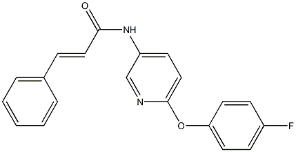 N1-[6-(4-fluorophenoxy)-3-pyridyl]-3-phenylacrylamide Struktur