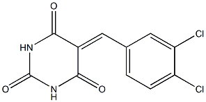 5-(3,4-dichlorobenzylidene)hexahydropyrimidine-2,4,6-trione 结构式