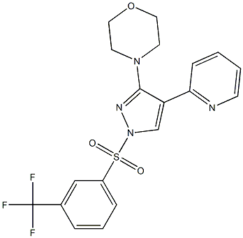 4-(4-(2-pyridinyl)-1-{[3-(trifluoromethyl)phenyl]sulfonyl}-1H-pyrazol-3-yl)morpholine|