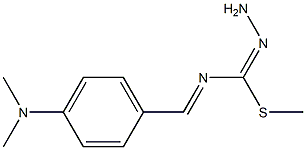 methyl N-[4-(dimethylamino)benzylidene]aminomethanehydrazonothioate 结构式