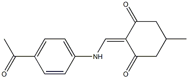 2-[(4-acetylanilino)methylene]-5-methyl-1,3-cyclohexanedione Structure