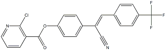 4-{1-cyano-2-[4-(trifluoromethyl)phenyl]vinyl}phenyl 2-chloronicotinate,,结构式