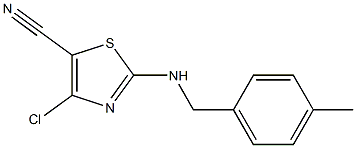 4-chloro-2-[(4-methylbenzyl)amino]-1,3-thiazole-5-carbonitrile 化学構造式