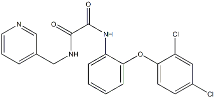 N1-[2-(2,4-dichlorophenoxy)phenyl]-N2-(3-pyridylmethyl)ethanediamide Struktur