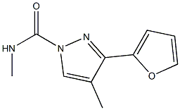 N1,4-dimethyl-3-(2-furyl)-1H-pyrazole-1-carboxamide Struktur