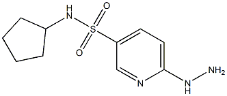 N-cyclopentyl-6-hydrazinopyridine-3-sulfonamide Structure