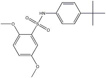 N1-[4-(tert-butyl)phenyl]-2,5-dimethoxybenzene-1-sulfonamide 结构式