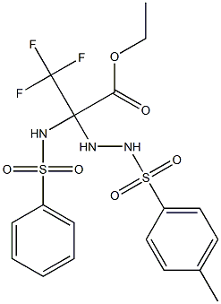 ethyl 3,3,3-trifluoro-2-{2-[(4-methylphenyl)sulfonyl]hydrazino}-2-[(phenylsulfonyl)amino]propanoate Structure