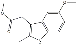 methyl 2-(5-methoxy-2-methyl-1H-indol-3-yl)acetate 结构式