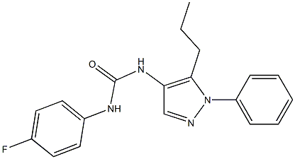 N-(4-fluorophenyl)-N'-(1-phenyl-5-propyl-1H-pyrazol-4-yl)urea Structure