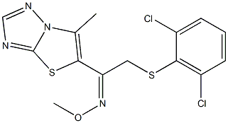 2-[(2,6-dichlorophenyl)sulfanyl]-1-(6-methyl[1,3]thiazolo[3,2-b][1,2,4]triazol-5-yl)-1-ethanone O-methyloxime Structure
