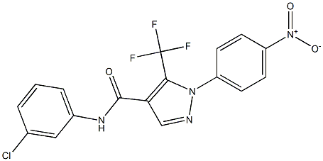 N4-(3-chlorophenyl)-1-(4-nitrophenyl)-5-(trifluoromethyl)-1H-pyrazole-4-carboxamide Structure