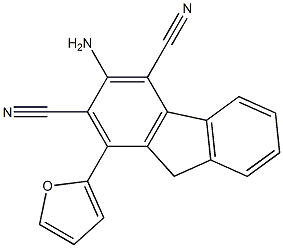 3-amino-1-(2-furyl)-9H-fluorene-2,4-dicarbonitrile Structure