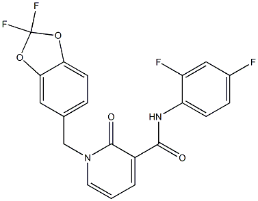 1-[(2,2-difluoro-1,3-benzodioxol-5-yl)methyl]-N-(2,4-difluorophenyl)-2-oxo-1,2-dihydro-3-pyridinecarboxamide
