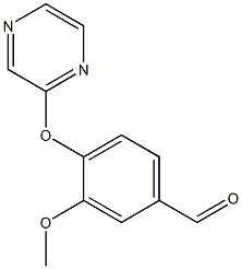 3-methoxy-4-(2-pyrazinyloxy)benzenecarbaldehyde 结构式