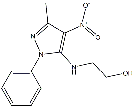 2-[(3-methyl-4-nitro-1-phenyl-1H-pyrazol-5-yl)amino]ethan-1-ol Structure