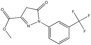 methyl 5-oxo-1-[3-(trifluoromethyl)phenyl]-4,5-dihydro-1H-pyrazole-3-carboxylate Structure