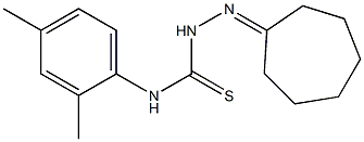 N1-(2,4-dimethylphenyl)-2-cycloheptylidenhydrazine-1-carbothioamide,,结构式