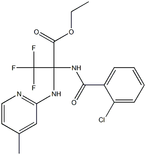 ethyl 2-[(2-chlorobenzoyl)amino]-3,3,3-trifluoro-2-[(4-methyl-2-pyridyl)amino]propanoate Struktur