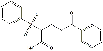 5-oxo-5-phenyl-2-(phenylsulfonyl)pentanamide Structure