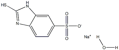 sodium 2-mercapto-1H-benzimidazole-6-sulfonate hydrate 化学構造式