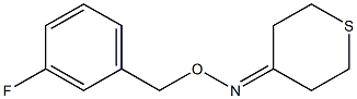 tetrahydro-4H-thiopyran-4-one O-(3-fluorobenzyl)oxime Structure