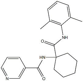 N-{1-[(2,6-dimethylanilino)carbonyl]cyclohexyl}nicotinamide 结构式