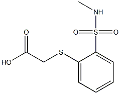 2-({2-[(methylamino)sulfonyl]phenyl}thio)acetic acid Structure