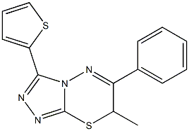 7-methyl-6-phenyl-3-(2-thienyl)-7H-[1,2,4]triazolo[3,4-b][1,3,4]thiadiazine 结构式