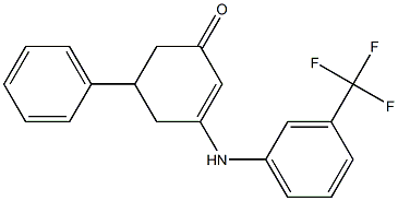 5-phenyl-3-[3-(trifluoromethyl)anilino]-2-cyclohexen-1-one Structure
