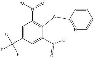2-{[2,6-dinitro-4-(trifluoromethyl)phenyl]thio}pyridine 化学構造式