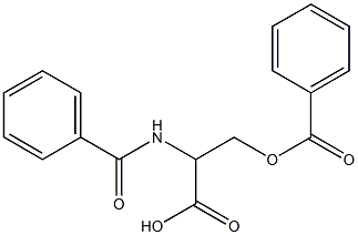 2-(benzoylamino)-3-(benzoyloxy)propanoic acid Struktur