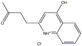 4-hydroxy-4-quinolinium-2-ylbutan-2-one chloride 化学構造式