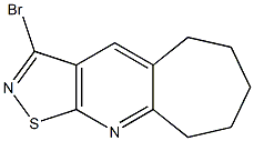 3-bromo-6,7,8,9-tetrahydro-5H-cyclohepta[b]isothiazolo[4,5-e]pyridine 化学構造式