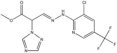 methyl 3-{(E)-2-[3-chloro-5-(trifluoromethyl)-2-pyridinyl]hydrazono}-2-(1H-1,2,4-triazol-1-yl)propanoate|