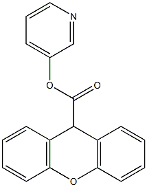 3-pyridyl 9H-xanthene-9-carboxylate 结构式