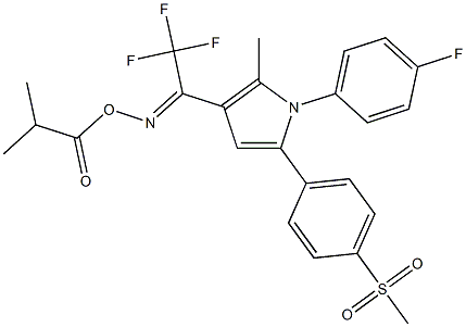 1-(4-fluorophenyl)-2-methyl-5-[4-(methylsulfonyl)phenyl]-3-[2,2,2-trifluoro(isobutyryloxy)ethanimidoyl]-1H-pyrrole