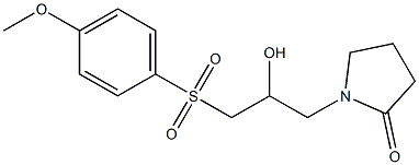 1-{2-hydroxy-3-[(4-methoxyphenyl)sulfonyl]propyl}-2-pyrrolidinone Structure